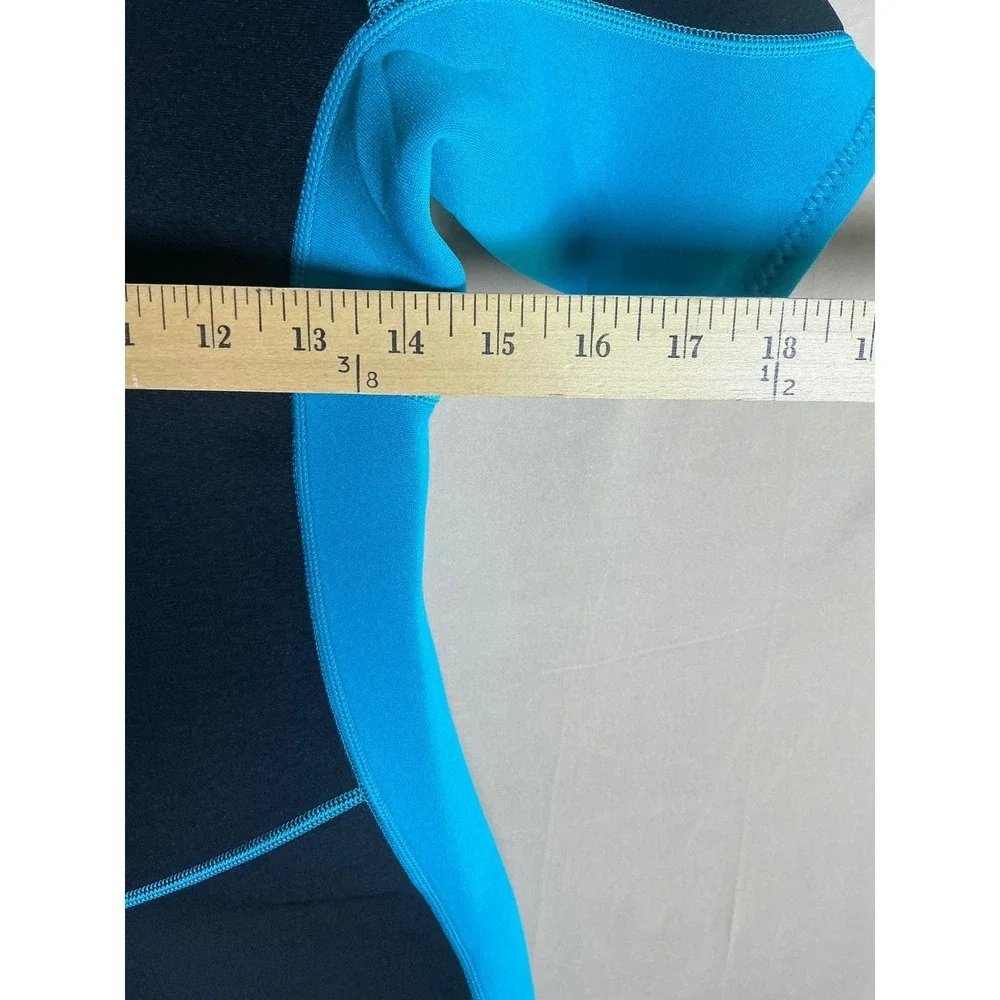 Hevto Kids Wetsuit 12 Shorty 2mm Neoprene Front Zip Youth Size 12 Black Blue K1S